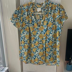 Trovatta Birds of Paradis Floral Blouse